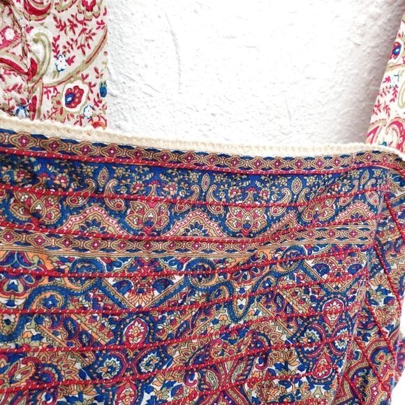 NWT HAUTE HIPPIE Paisley Embroidered Tiered Ruffle Maxi Dress - Picture 5 of 16